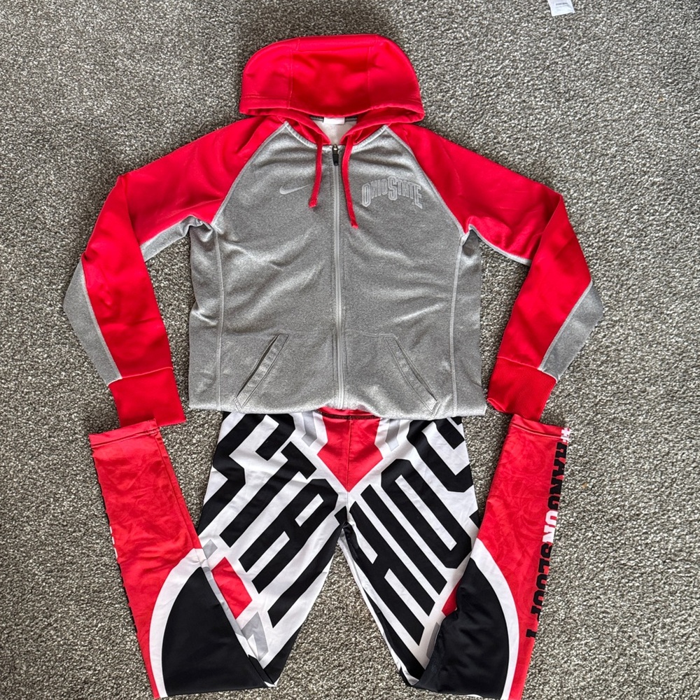 OHIO STATE ❤️Red and Gray Hoodie and Joggers Set size S - Picture 12 of 12